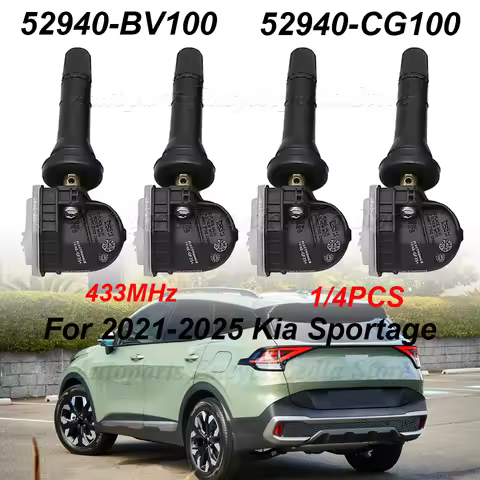1/4PCS TPMS Sensor 433MHz 52940-BV100 52940-CG100 For 2021-2025 Kia Sportage [NQ5] Hyundai Creta [SU