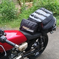 Camdos Tas Touring Jok dan Tangki Motor Hitam Bahan Anti Air Lengkap Cover Hujan Ukuran Besar