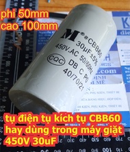 tụ điện tụ kích tụ CBB60 hay dùng trong máy giặt 450V 4uF ~ 500uF kde6301