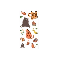 韓國 MUZIK TIGER 混合貼紙/ 躺肥虎和熊熊