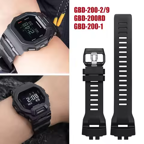Resin Watchband for Casio G-SHOCK GBD-200-1 GBD-200-2 GBD-200-9 GBD-200RD Watch Strap Silicone Sport
