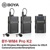 BOYA BY-WM4 Pro K2 Portable 2.4G Wireless Microphone System for DSLR Camera/Camcorder/Smartphone