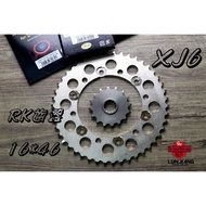 [Wheel Workshop] YAMAHA XJ6 Front Rear Chainring Set 16 46 Steel Made Add RK Oil Seal Gold Chain GV 