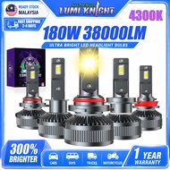 4300K Warm White LED Headlight Kuning Basah H4 H7 H11 Fog Light Canbus Plug & Play Myvi Saga Bezza