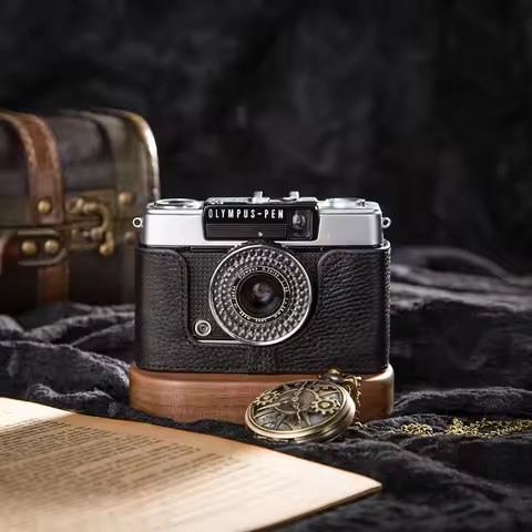 For Olympus Pen EE-3/EE/EE-2 Case Genuine Real Leather Half Cover Bag Case Handmake Leather Camera B