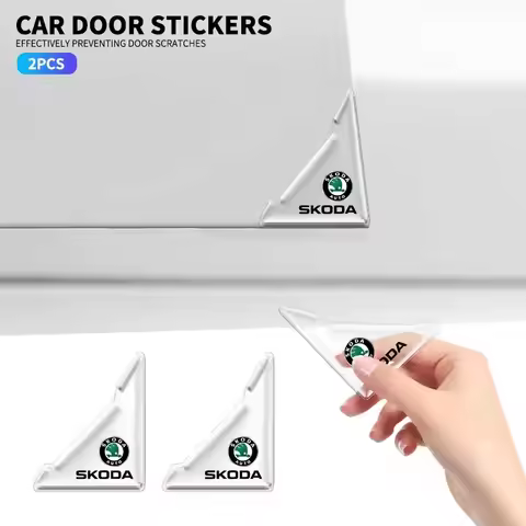 2pcs Car Door Corner Anti-collision Covers Stickers For Skoda Octavia MK2 MK 2 3 A5 A7 A8 Fabia Karo