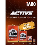 Taco Active Yellow Glue can (600 grams) and gallon (2.5 kg)