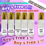 SET SWEETY 30ML 5+ 1 (6BOTOL) 12ML 10 + 5 (15 BOTOL) SET KOMBO PERFUME FEMALE