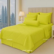 Cadar Hotel with Comforter BedSheet Set KING SIZE 7 IN 1 Plain COOLING BEDSHEET KING