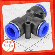 [3 Pieces]- PEG12-10 T-Tube Pneumatic Connector 10mm to 12 - 12mm Giang Tech Hub