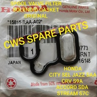 SPOOL VALVE FILTER/SOLENOID GASKET HONDA ACCORD CITY CIVIC 2.0 CRV SNA SDA,SEL,S9A,S7C (15815-RAA-A0