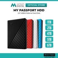 Western Digital My Passport 1TB/2TB/4TB/5TB/6TB External Hard Disk USB 3.2 Portable HDD for Laptop P