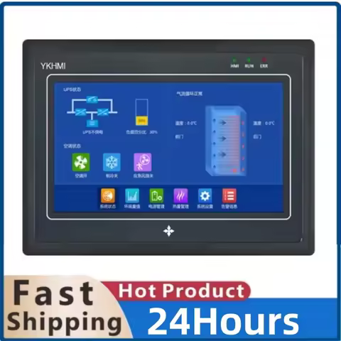 YKHMI PLC HMI all-in-one 7"programmable logic controller Compatible with Delta ES2 built-in analog s