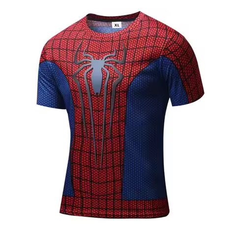 2026 New Movie Spider-Man Classic Suit Short-Sleeve Athletic Superhero Print Unisex Short Sleeve T-S