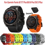 Garmin Fenix 8 AMOLED Strap Silicone QuickFit Watchband Strap For Garmin Fenix 8 E 7X 7 7S 6X 6 6S P