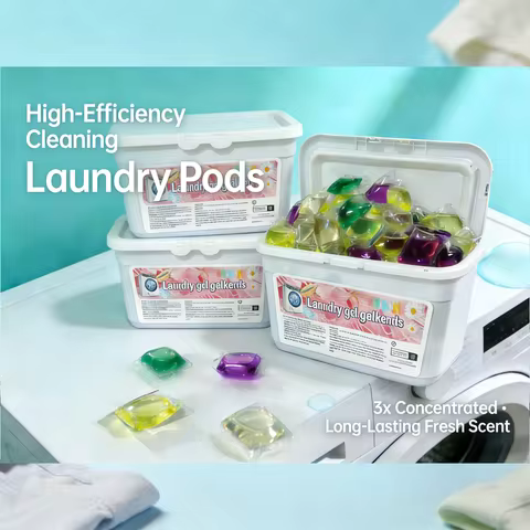 8g Giant Pods! Mixed Color Laundry Detergent Beads 80 Count Family Pack | Super Concentrated All-in-