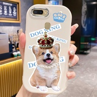 Case For OPPO A7 A5s A12 A12s A11k Phone Cat Dog King Shockproof Round And Fat
