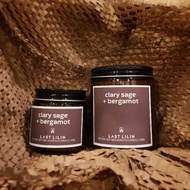 LAST LILIN [No.1] Clary Sage + Bergamot Soy Wax Scented Candle (100g/220g in amber glass jar)