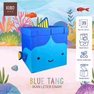 KUBO KIDS Children's Toy Storage Box Size 35x35x35 cm - Ocean Series Six/ Fish Character Blue Tang