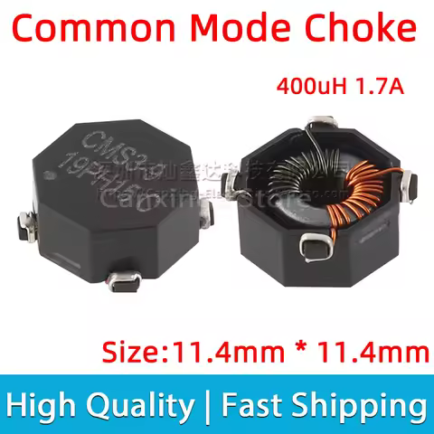 2pcs SMT SMD Common Mode Choke Coil Inductor Inductance 400uH 1.7A Switching Power Supply Signal Lin