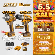 Ingco 2pcs Brushless Cordless Combo Kit 20V Cordless Drill  with Impact Wrench / Impact Driver Power