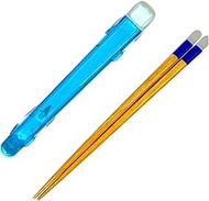 Ishida Lunch Fit Chopsticks Case Set, 7.1 inches (18 cm), Made in Japan, Blue