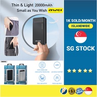 [SG] AWEI 2.4A Remax 2.1A (Type C/ Micro USB) Dual USB Outputs LED Light 20000mAh Power Bank High Qu