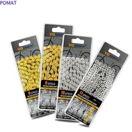 POMAT Bicycle Chains Half Hollow Chain High Quality Hybrid Cycle Cycling 116 links 8/9/10 11 speed B