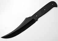 1095 High Carbon Steel Upswept Knife Blank Blade Hunting Skinning Skinner 1095HC Black Powder Coated