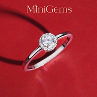 MiniGems แหวน เงินแท้ 92.5 เพชรสวิส(CZ) แหวนคู่ แหวนแต่งงาน แหวนผู้หญิง แหวนผู้ชาย 08749