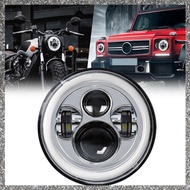 (PQAT) 7 Inch LED Headlight High Low Beam Projector Yellow+White for Road Street Glide Ultra Classic