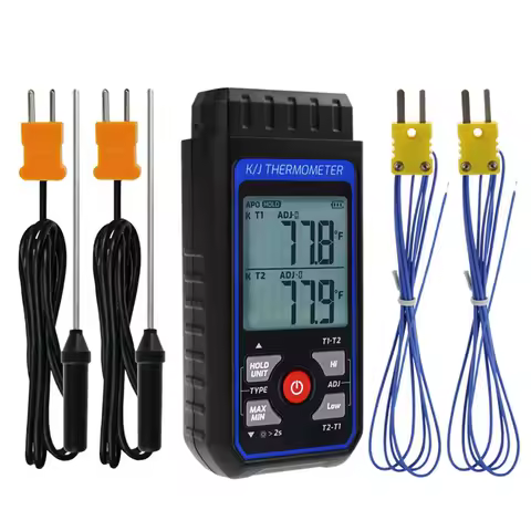 Thermocouple Thermometer Digital K Type Thermometer with 4 Thermocouples, -328-2500℉ Measuring Range