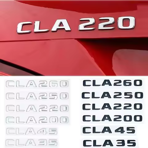 Car Trunk Letters Logo Emblem Badge Decals Sticker For Mercedes Benz CLA Class CLA35 CLA45 CLA260 CL