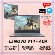 [ FREE TAS LAPTOP ] LENOVO V14-ADA - AMD RYZEN 3 - 256GB SSD - RAM 4GB / 8GB / 12GB - 14" HD - FREE INSTALL WINDOWS - NEW - GARANSI 1 TAHUN - SIAP PAKAI - LAPTOP GAMING MURAH