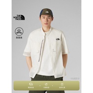 North UE Designer Short-Sleeved Shirt Men Small Stand-Up Collar Water-Repellent Outdoor TheNorthFace