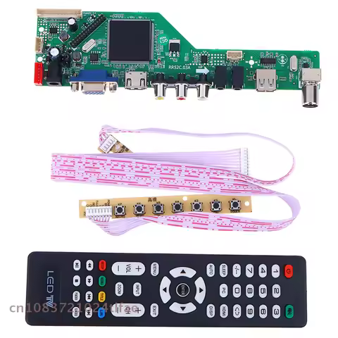 YY30-1 Set LCD TV Motherboard Drive Board RR52C.03A Supports DVB-T DVB-T2 with Free Key Remote Contr