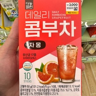 [DANONGWON] Daily Kombucha Grapefruit Flavor (10 Sticks) | 0g Sugar | 17 Types of Probiotics | Low C