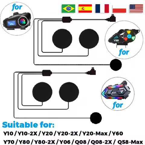 Headset Suitable For Q58max/Y10/Y10-2x/Y20/Y20-2x/Y20max/Y60/Y70/Y80/Y80-2x/Y06/Q08/Q08-2x Motorcycl
