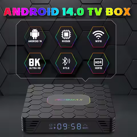 R69 MAX Smart TV Box Android 14 Quad-core 8K Ultra HD Support Netflix WIFI 6 Set-top box