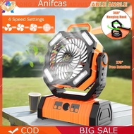 20000mAh Portable Camping Fan Travel Desk Fan Outdoor Tent Fan for Tent Car Trip