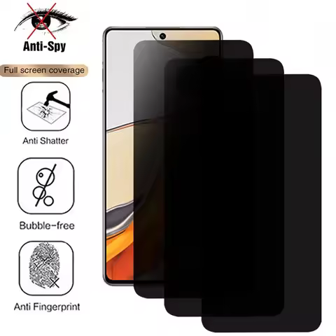 3D Privacy Screen Protectors For Xiaomi 11T 13T Pro 12 13 11 Lite 10T 8 9 9T 15 Anti-spy Glass For B