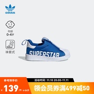 adidas阿迪达斯三叶草SUPERSTAR 360 X男婴童一脚蹬软底贝壳头板鞋学步鞋EG3406 蓝/白 26.5(155mm)