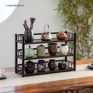 Shelf Shelf Tea Set Tea Cup Multi-Layer Chinese Cup Holder Storage Rack Rack Bamboo Pot Display Rack
