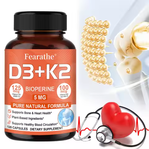 Vitamin D3 (5000iu/125mcg) + K2 (Mk7)- Botanicals + Black Pepper Extract - Supports Healthy Immune, 