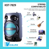 Kst-7829 8.5" Kingster Super Bass Karaoke Wireless Bluetooth Portable Speaker with free mic