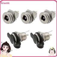 ORIENTTK DC Power Female Socket Jack, DC-099 Metal DC Jack Adapter, DC Power Jack Socket 5.5 x 2.1mm