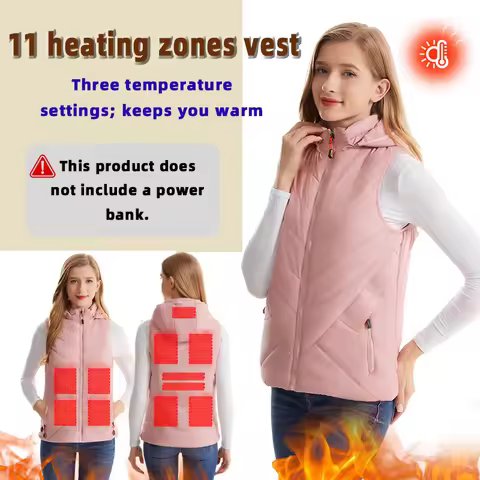 11-Zone Heated Vest—Keeps You Warm During Winter Outdoor Hiking, Camping, and Fishing—Smart Temperat