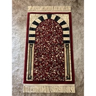 MERAH Sejadah RAUDAH RAUDHAH DESIGN Of The NABAWI Medina Mosque Red 6MM Thickness CODE S80