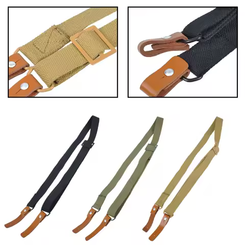 Tactical AK47 AK74 Rifle Gun Adjustable Airsoft Sling Mount Swivel Strap Heavy Duty Carrying Belt Hu