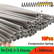 CAMELLI5Q 10Pcs Compression Spring, Y-type 0.3 0.4 0.5 0.6 0.7 0.8 1mm Long Coil Spring, Durable Len